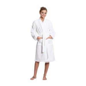 터쿠아즈 부드럽고 흡수력이 뛰어난 타월 로브 100% 면 터키 테리 천 기모노 목욕 가운 여성용