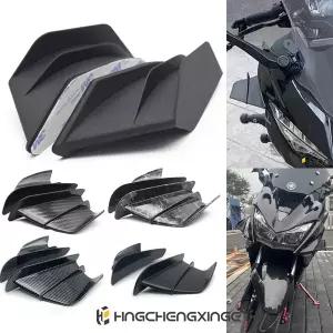 호환  야마하 스즈키 가와사키 용 접착 장식 스티커가있는 2X 범용 Winglet 공기 역학 스포일러 윙