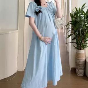 메이유즈 롱 A라인 임산부원피스 임부복 여름원피스 휴양지원피스 여성롱원피스 플리츠원피스 임산부하객