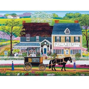 500피스 퍼즐 마을 시골 재활용 골판지 프레리 바람꽃 도전 게임 홈데코 생일파티 선물 장난감 성인 시니어용 20.5 * 15인치