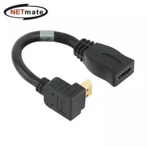 [골드스마일]HDMI M F 위쪽 꺾임 케이블 젠더 0.15m