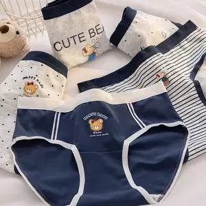 여성 팬티 삼각 위생 5종 순면 여성 팬티 속옷 드로즈 주니어 중학생