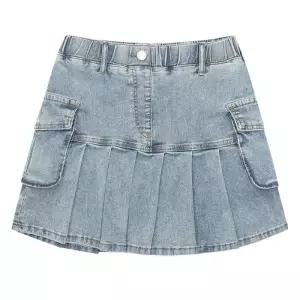 소이주니어 세이브존03 카고 플리츠 데님 스커트  25M5881-BL