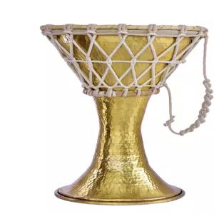 드 컬처 핸드메이드 퓨어 브라스 다르부카 핸드드럼 덤베그 덤베크 뮤지컬 타악기 - 10x18.5 DH