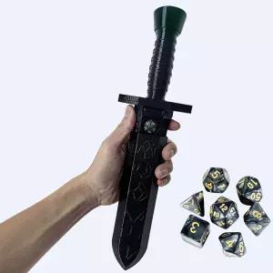 JPONGC 단검 주사위 홀더 박스 타워 던전 앤 드래곤즈 RPG 테이블탑 롤플레잉 게임 감옥 DD 랜덤 7PCS D20