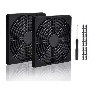 이지카고 4pcs 80mm 팬 필터 그릴 블랙 나사 포함