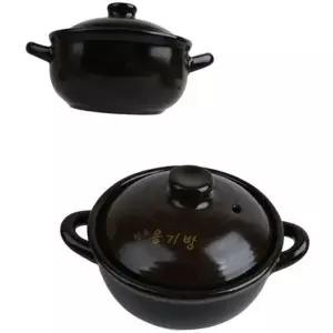 [RIZPICK]뚝배기 냄비 10.2cm 도자기 냄비 직화 황토 찜기 가정용 전골 탕냄비