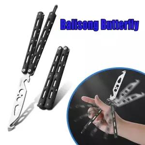 초보자용 발리송 트레이너 버터플라이 연습용 칼 날 없는 한 빗날 플리핑 장난감 트릭 및 기술 학습용