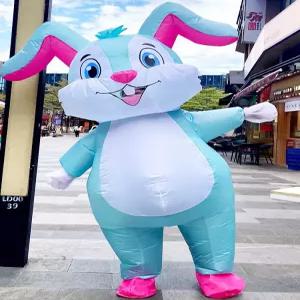 이벤트용 토끼 인형탈 성인 에어 코스튬 홍보용 어린이날 캐릭터 의상 할로윈 복장