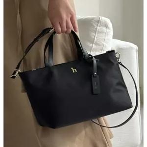 헤지스 액세서리 26FW [나일론백1위][SAVER] 품절대란 블랙 나일론 퍼피 로고 나일론 토트 겸 숄더백 HIBA