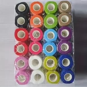 12/24롤스 운동용 랩 테이프 자가 접착 탄력 붕대 엘라스토플라스트 스포츠 보호대 무릎 손가락 어깨 타투