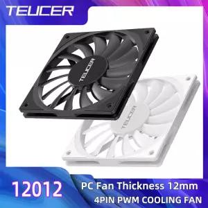 TEUCER TE-12012 초박형 냉각 팬 120x120x12mm 크기 저소음 4PIN PWM 데스크탑 컴퓨터 CPU 쿨러용