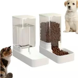 자동 고양이 사료 및 급수기 세트 작은 개를 위한 38L 자가 디스펜서 재사용 가능한 필터가 있는 비전기식