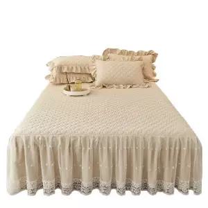 사이즈 사계절 레이스 싱글 가리개 자수 퀸 스커트 북유럽 침대