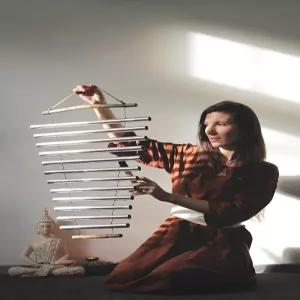 힐링 도구 차크라 사운드 라와 12음 튜브형 플로우 차임 명상 볼 C 장조 스케일 배스 악기