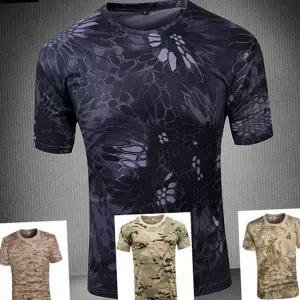 카모플라쥬 티셔츠 특수부대 전술 여름 밀리터리 반팔 티 쿨링 흡한속건 스포츠 냉감
