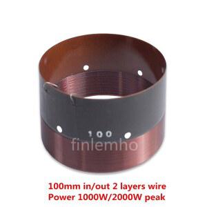 100MM 스피커 부품 서브우퍼 18 15 베이스 코일 수리 레이어 2000W 보이스