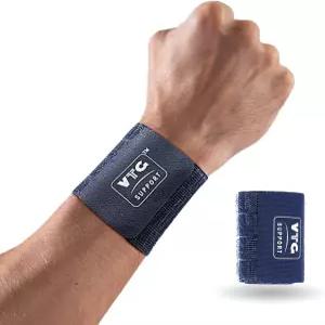VTG 서포트 1Pc 스포츠 손목 밴드 - 유니 어드밴스드 보호대 래핑 탄력 압박 스트랩 테니스 농구 배드민턴