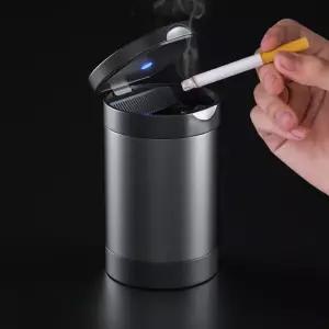 다기능 차량용 재떨이 LED 조명 알루미늄 컵 시트 내부 자동차 인테리어 액세서리