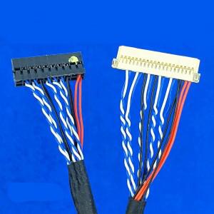 Lvds LCD 케이블 DF19 싱글 8 20 핀 DF19-20P-SI8 1.0mm 피치