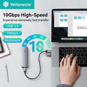 요타마스터 10Gbps M.2 NVMe 하드 디스크 USB C 케이스 3.2 SSD 인클로저 5Gbps SATA 외장형 솔리드 스테이