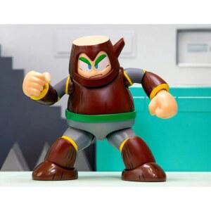 자다 토이즈 메가맨 우드맨 피규어(11.5cm) - 13세부터 팬과 수집가를 위한 대체 헤드, 핸즈, 액세서리가 포함된 비디오 게임 시리즈의 이동식 수집품 및 액션 피규어