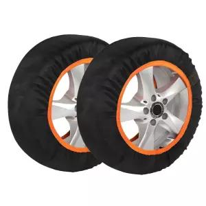 2개입 자동차 어 겨울용 미끄럼 방지 커버 스노우 체인 양말 동결 보호