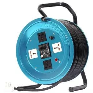 캠핑릴선 220v 50m 코어 풀링기 전기 작업선 와이어 릴선 롤링