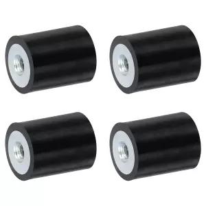 ucell 4Pcs 15 20mm M4 스레드 여성 고무 마운트 진동 차단기 방진 패드 플랫 사일런트 블록 베이스 교체