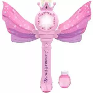 (핑크왕관) 라이트닝 자동 버블 요술봉/장난감/어린이/선물/마법봉/놀이/유아/주니어/키즈/여아/쥬니어