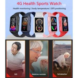 노인용 스마트 워치 어린이용 낙상 감지 SOS GPS 위치 지정 4G SIM 카드 전화 통화 발자국 추적 S10 심박수 혈중 산소 체온 방수