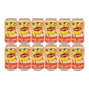 립톤 제로 복숭아 스파클링 355ml 12캔