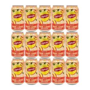 립톤 제로 복숭아 스파클링 355ml 15캔