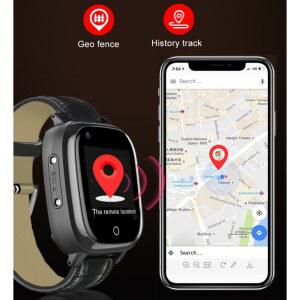 노인용 스마트워치, GPS 위치 추적, 낙상 감지, 4G SIM 카드, SOS 긴급 전화, 심박수 측정, 방수, T5S HD 비디오 모니터링, 발자국 추적