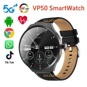 TOP VP50 Smartwatch 로터리 카메라 GPS WIFI Sim 카드 NFC 나침반 글로벌 통화 건강 모니터링 1.75 인치 Amoled 5G 스마트 시계