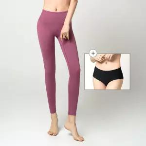 (BALANCE) 기능성 찰떡 스판 리제로 레깅스+노라인 심리스 팬티 SET