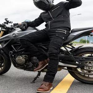 봄 여름 바이크 오토바이 바지 팬츠 라이딩 모터사이클 방풍 빈티지 가드 내장형 슬림 하이볼