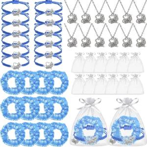 12세트 치어리더 선물 대량 치어 굿이 가방 스터퍼 포함 목걸이 스크런치 치어리딩 조절 가능한 팔찌