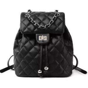 소가죽 복조리 클래식 캐주얼 다이아몬드 체인스트랩 체인백팩