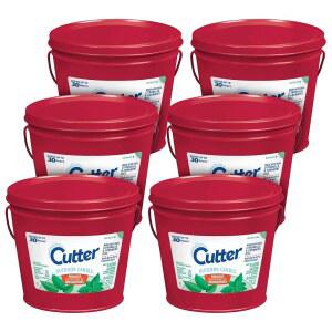 커터 캔들, 진짜 시트로넬라 오일과 콘민트 오일로 만든 야외 소이 왁스 가볍고 향기로운 시트로넬라와 민트 향으로 모기의 존재를 줄여줍니다. 17온스, 6팩