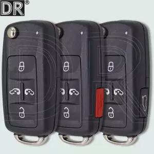 폭스바겐 VW 샤란 멀티밴 T5 카라벨 MPV용 DR 4/5 버튼 교체형 플립 HU66 자동차 키 쉘 케이스