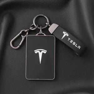 TPU 가죽 자동차 NFC 키 케이스 커버 보호대 거치대 쉘 포브 테슬라 모델 3 S X Y용 키리스 액세서리