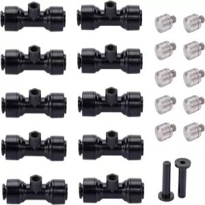 포그랜드 누수 방지 미스트 노즐 티 10개 차단 스테인리스 스틸 0.016인치 오리피스 및 파티오 시스템용