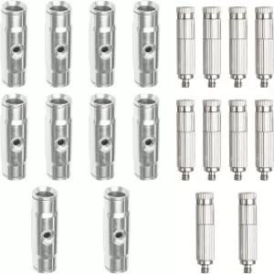 TL TOOLGIN 황동 파티오 미스트 키트 - 마이크로 노즐 10개 및 실외 냉방용 3/8 슬립 커넥터 UNC 10/24