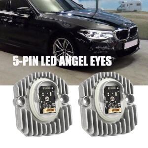 BMW 호환 5 시리즈 G31 F90 M5 및 6 G32 GT 630 640  용 자동차 LED 화이트 앵글 아이 헤드라이트 DRL 6311
