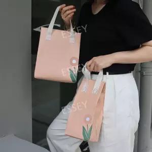 일회용 배달 업소용 보냉백 얼음 미니 포장 손잡이 50개