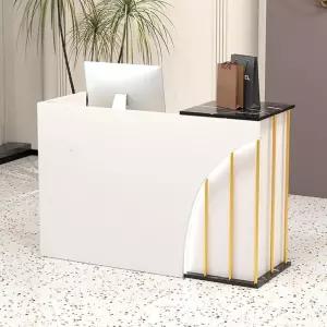 리셉션 데스크 프론트 카운터 잠금식 서랍이 있는 룸 테이블 및 캐비닛 모던 리테일 Forrm B 39.4 x17.7