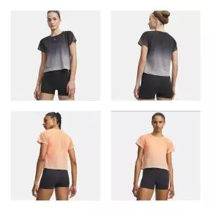 [언더아머](대전신세계)6010902 블랙 오렌지 2컬러 UA 헤일로 런 여성 반팔 헬스 런닝 스포츠 기능성 티...