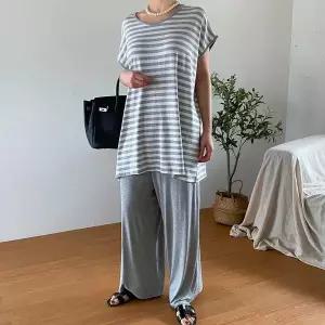 [하프클럽/아이우먼]아이우먼 줄무늬캡소매밴딩세트 RAX639M604 빅사이즈