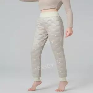 다운팬츠 속옷 내복 여성용 오리털 카키 바지